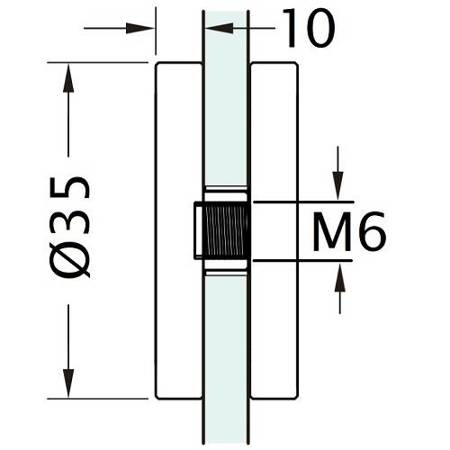 Ø 35mm Handle for Glass Sliding Door